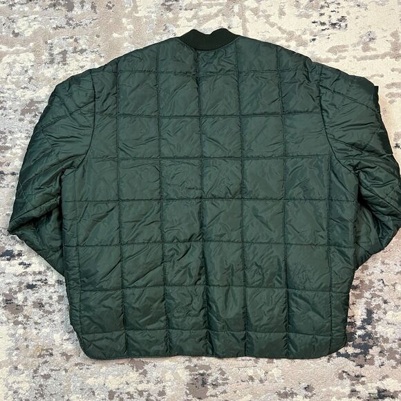Vtg Work King Mens XL Reversible Puffer Jacket Green/Orange Poly Canada Hunting - Picture 3 of 14